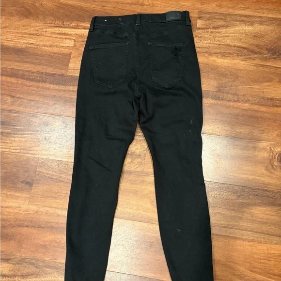 American Eagle Outfitters Black Ripped Skinny Jeans - Picture 3 of 4